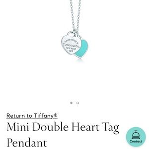 T&CO. Mini double heart tag pendant necklace